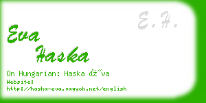 eva haska business card